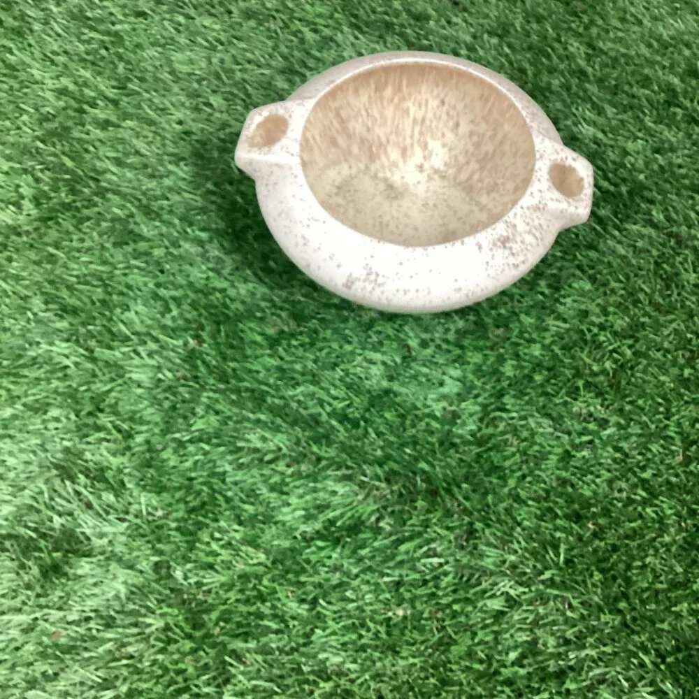 Vintage Ceramic Vase Cream Specks Planter